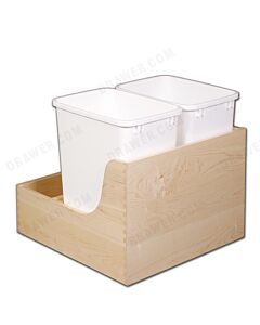 Hard Maple Undermount Recycle Drawer Fits 21" opening 