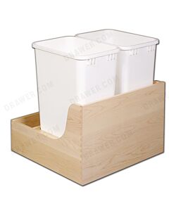 Hard Maple Undermount Recycle Drawer Fits 22 1/2" opening