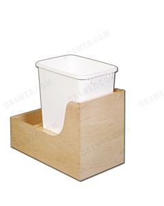 Hard Maple Undermount Recycle Drawer 35qt Bin Fits 12" opening