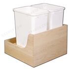 Hard Maple Undermount Recycle Drawer Fits 22 1/2" opening