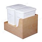 Hard Maple Undermount Recycle Drawer Fits 15" opening 