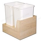 Hard Maple Undermount Recycle Drawer Fits 18" opening