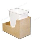 Hard Maple Undermount Recycle Drawer 35qt Bin Fits 12" opening