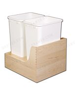 Hard Maple Undermount Recycle Drawer Fits 18" opening